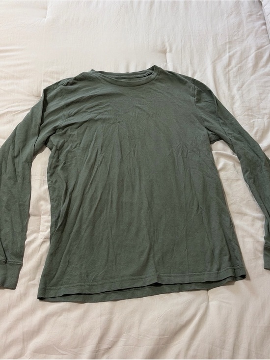 George Other - George Olive Green Long Sleeve Crew Neck Shirt